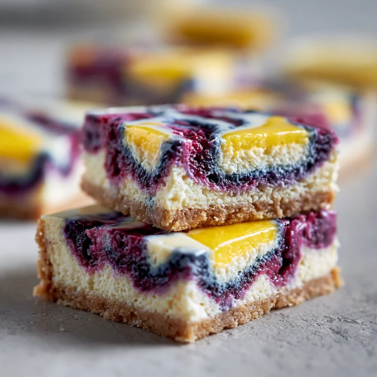 Barrs de tarta de queso de limón y arándano, un postre delicioso y fresco