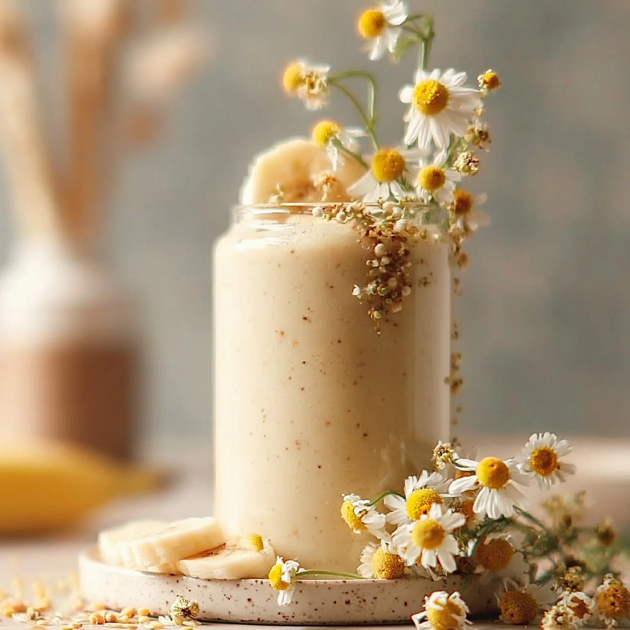 Batido de Té de Manzanilla y Plátano