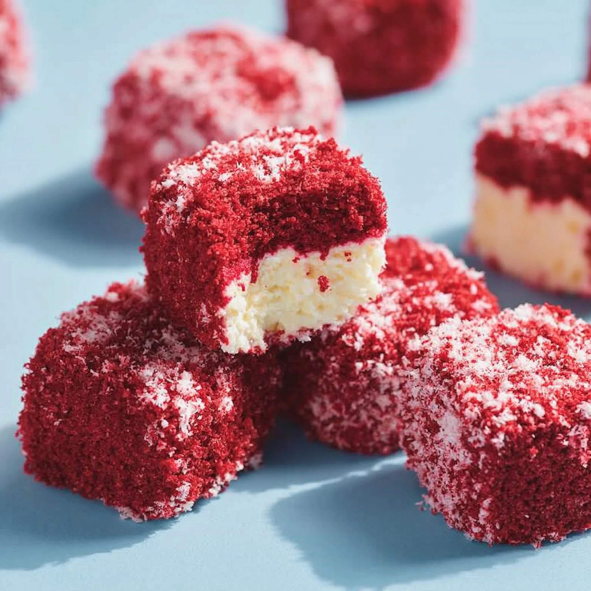 Bites of Red Velvet Cheesecake