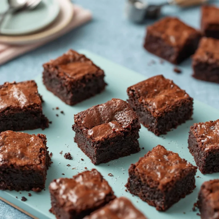 Brownies de freidora de aire recién horneados y esponjosos.