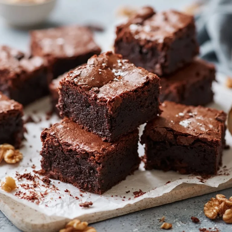 Brownies saludables de plátano frescos y esponjosos en un plato