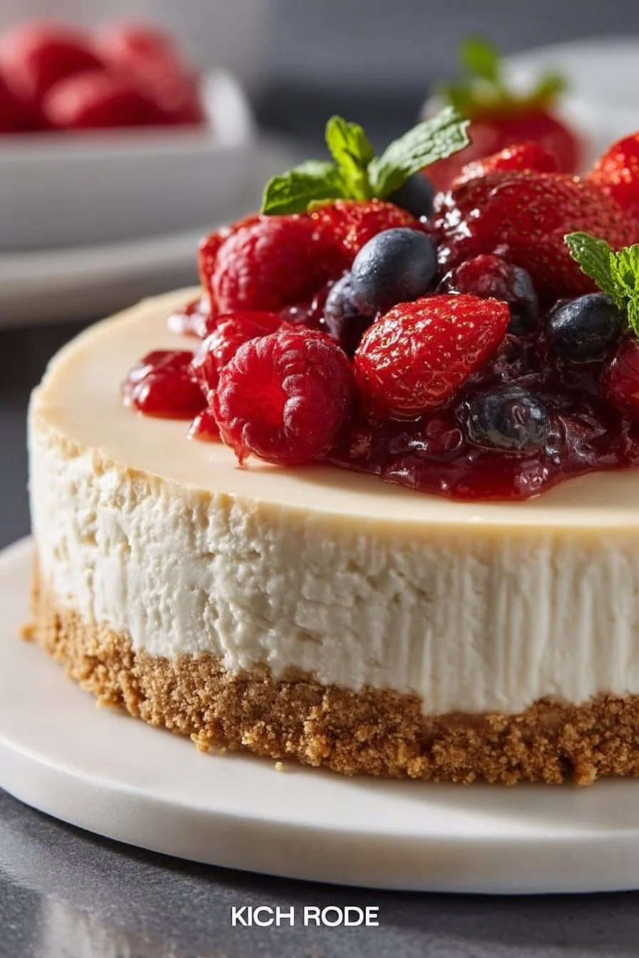 Cheesecake al horno con yogur griego