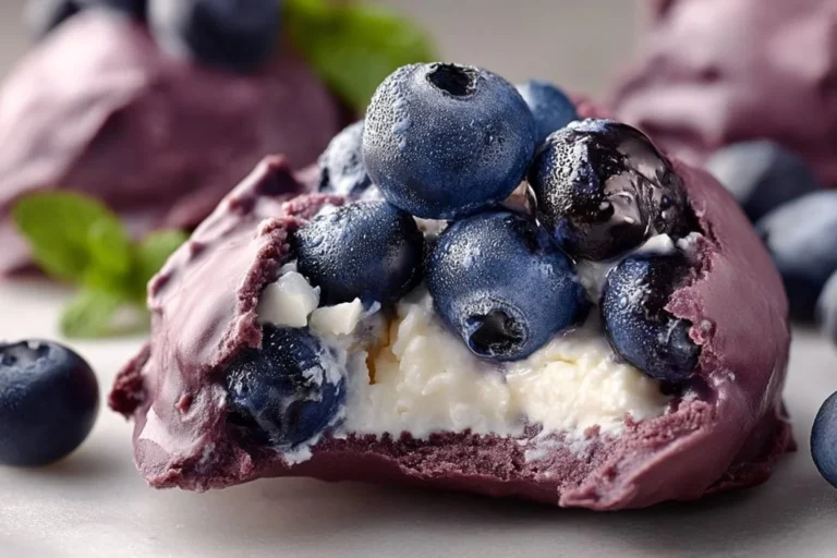 Clústeres de Yogur Griego con arándanos congelados