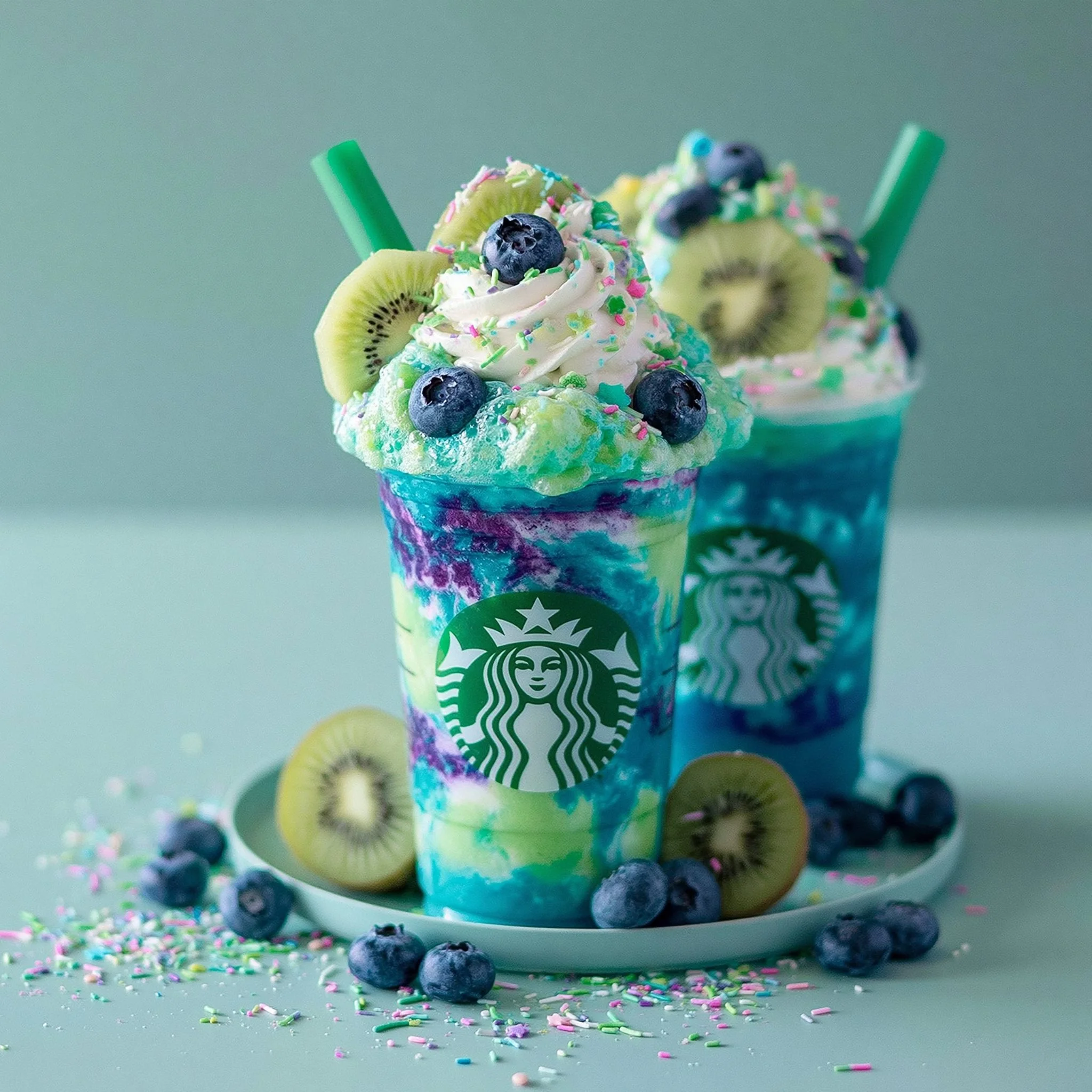 Frappuccino de Kiwi y Arándano