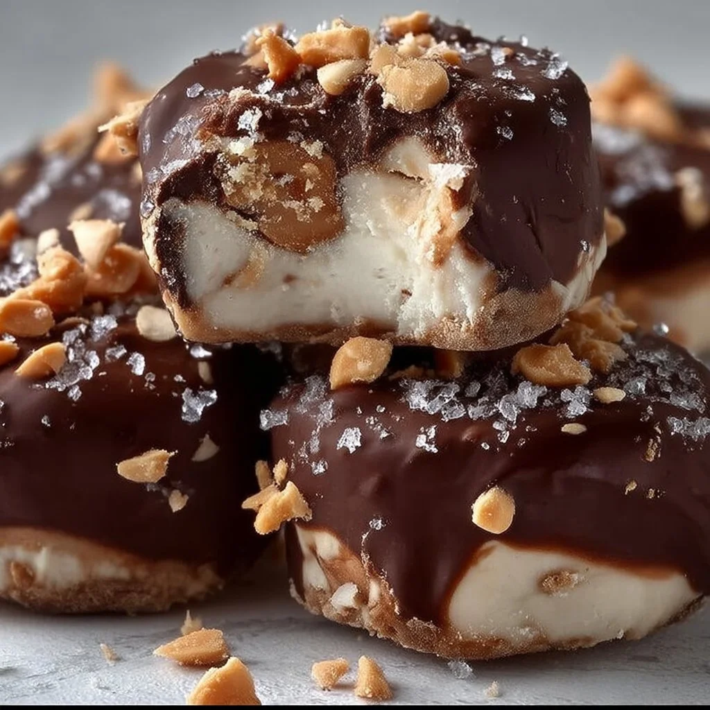 Frozen bites of Greek yogurt and peanut butter