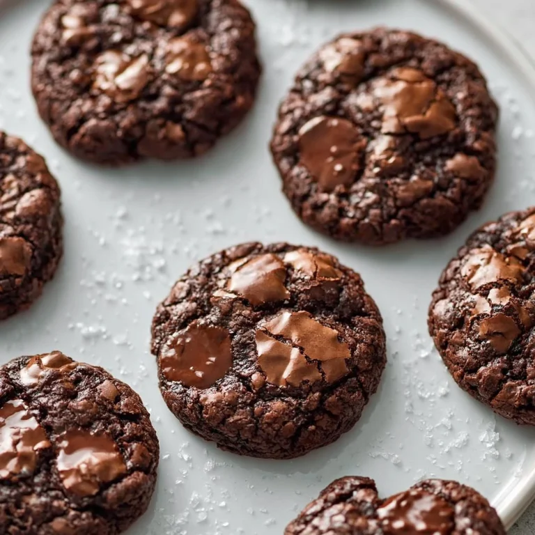 Deliciosas galletas de brownie de chocolate recién horneadas