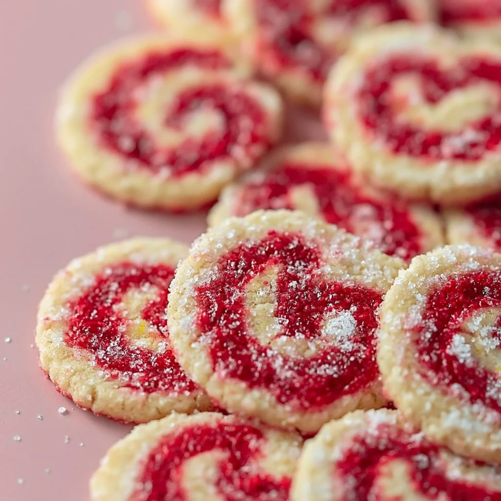 Galletas de limón y frambuesa decoradas para el Día de San Valentín