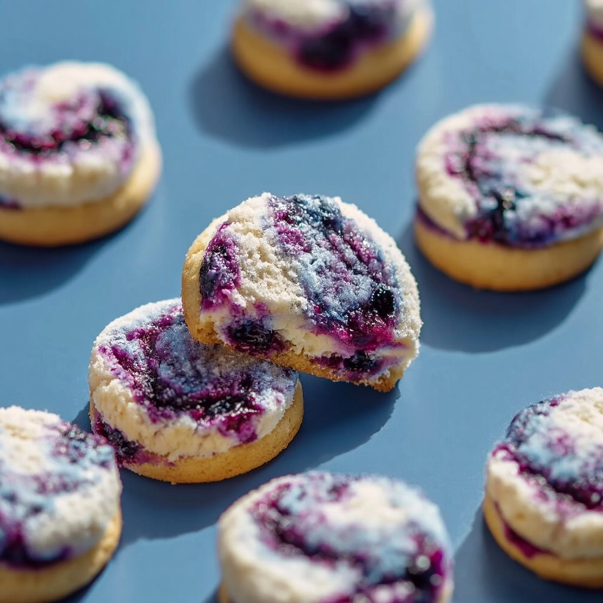 Galletas de Mermelada de Queso Crema y Arándano