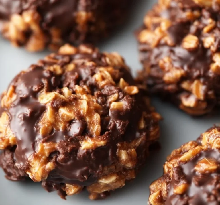 Galletas fudgy sin hornear y sin azúcar en un plato blanco