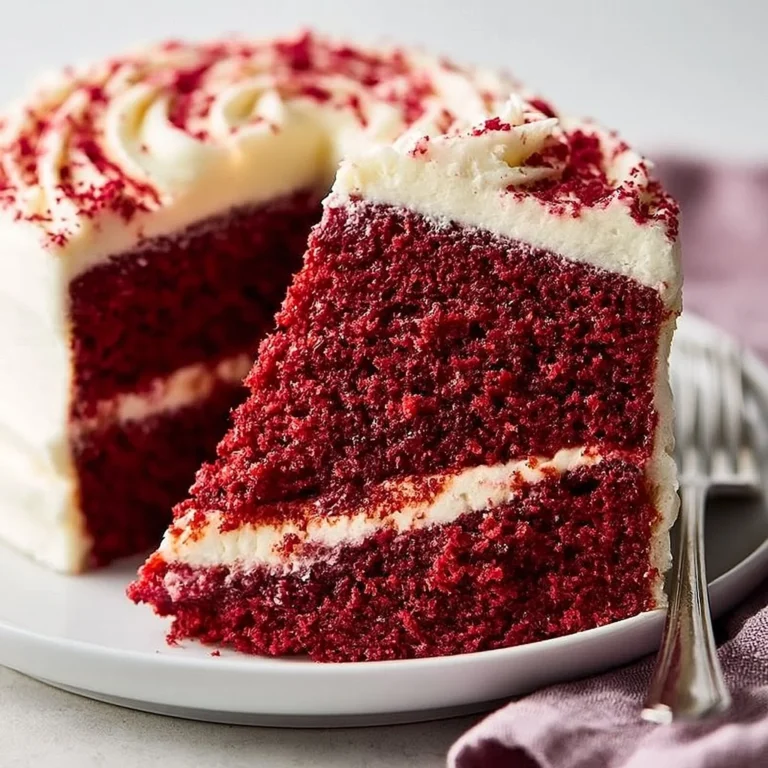 Delicioso pastel rojo terciopelo con crema de queso