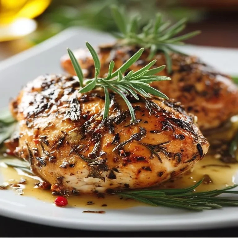 Plato de Pollo Dijon con Romero, cocinado a la perfección