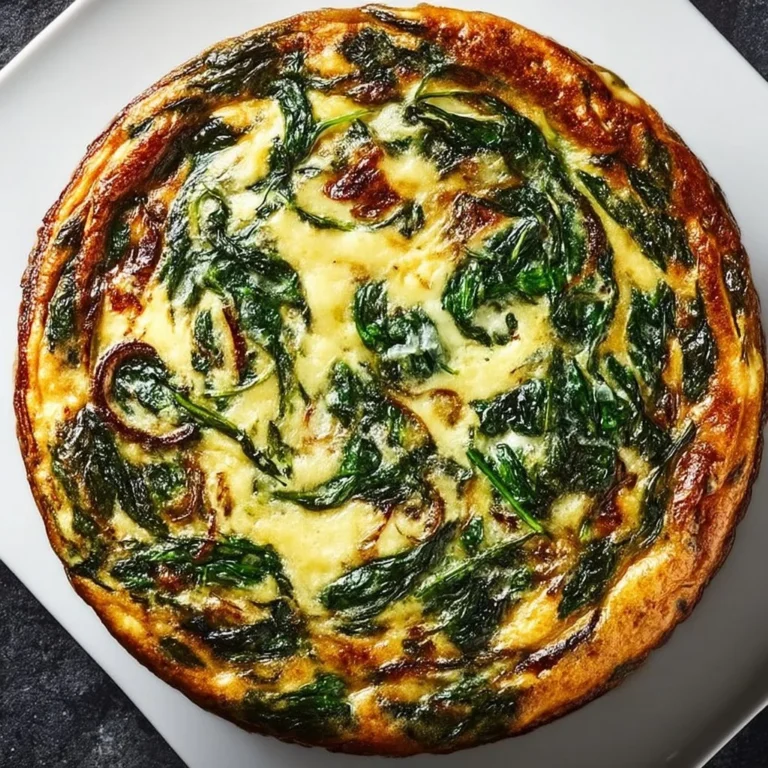 Quiche de espinacas y queso Gruyère sin corteza, saludable y deliciosa