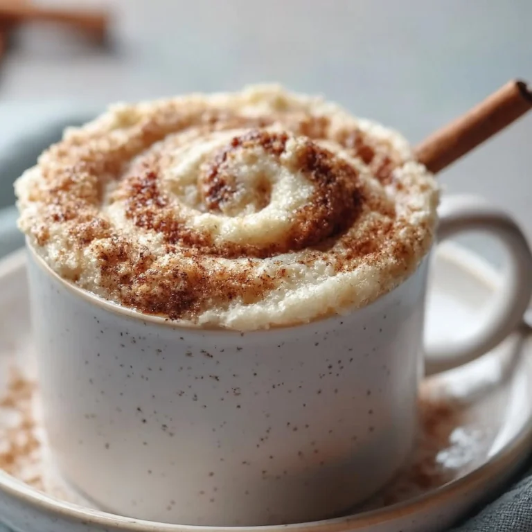 Tarta de mug de rollos de canela rápida, un postre fácil y delicioso