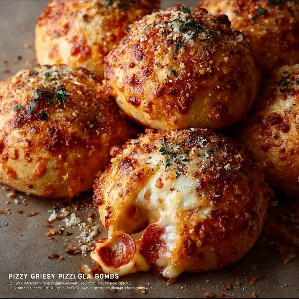 Bocaditos de Pizza con Ajo y Queso