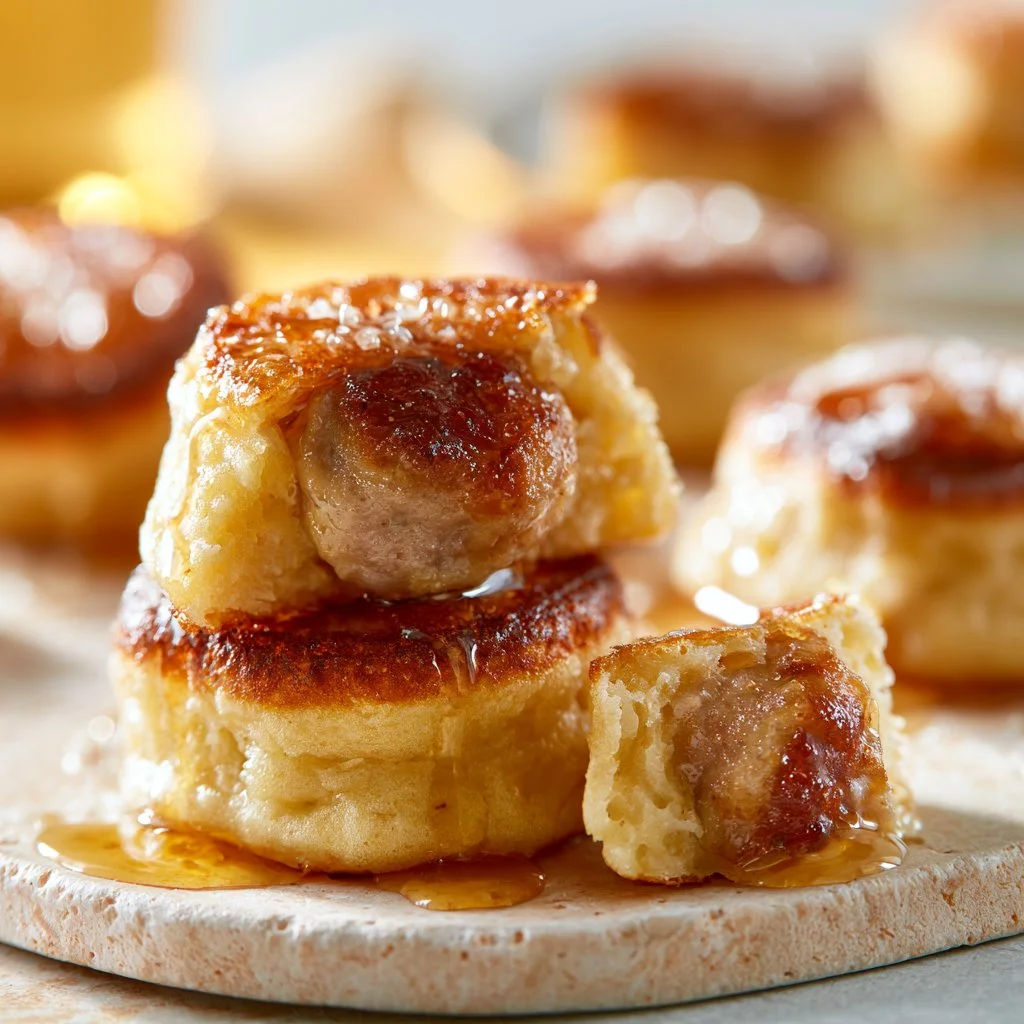 Bocaditos de Pancake y Salchicha