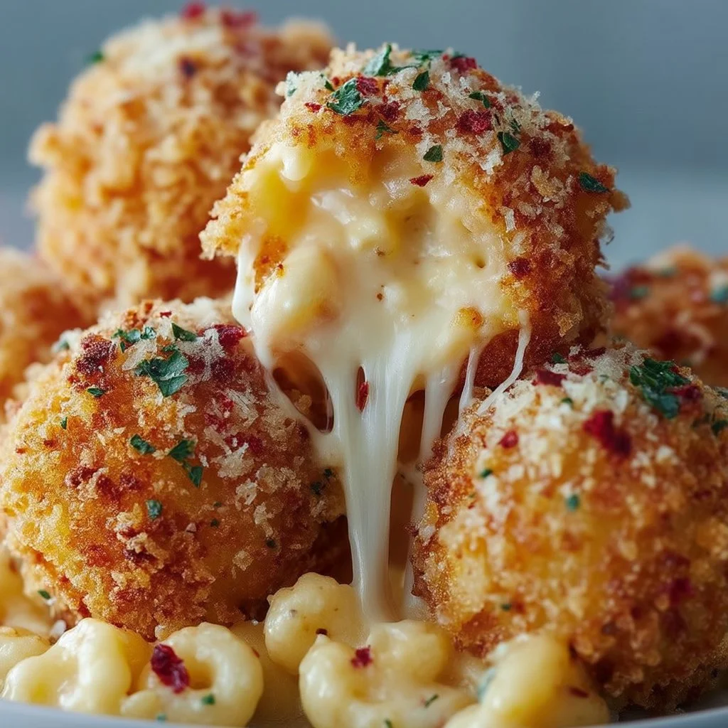 Bolas de macarrones y queso fritas al aire estilo Cheesecake Factory