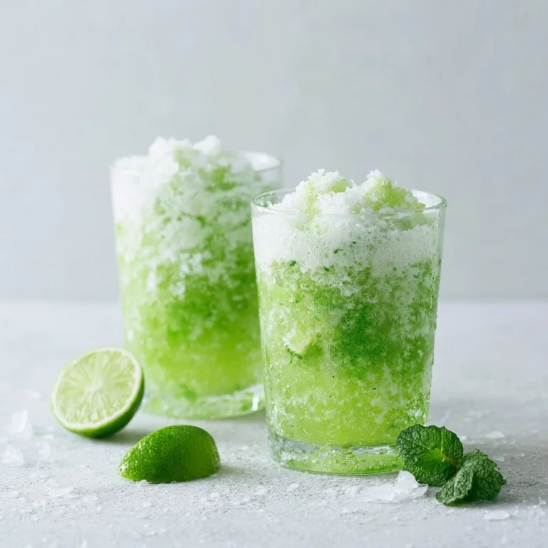 Limonada brasileña cremosa de leche de coco en un vaso lleno de hielo