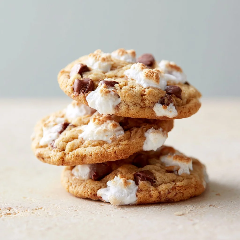 Receta de galletas de chocolate con malvavisco y chispas de chocolate.