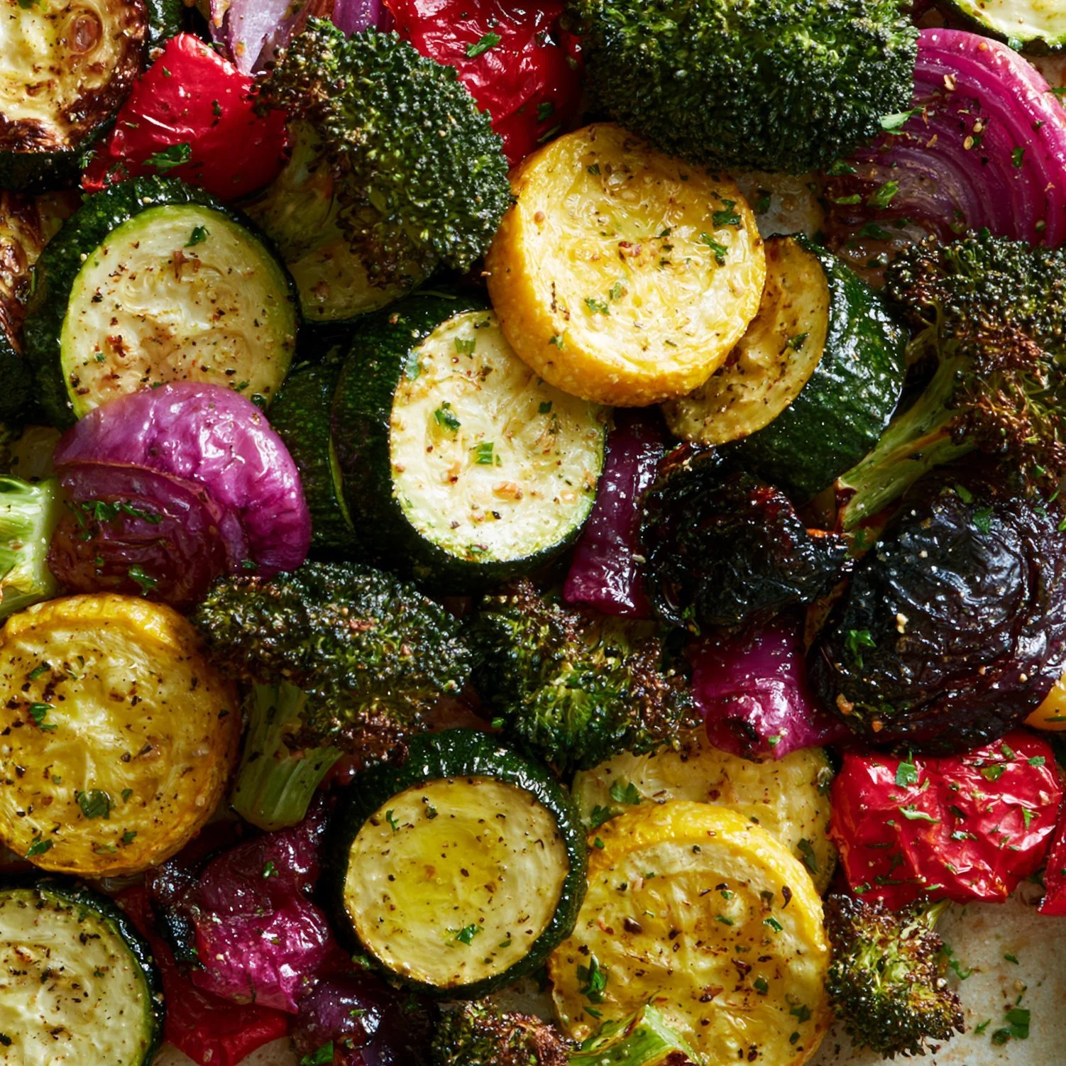 Crispy roasted vegetables in air fryer