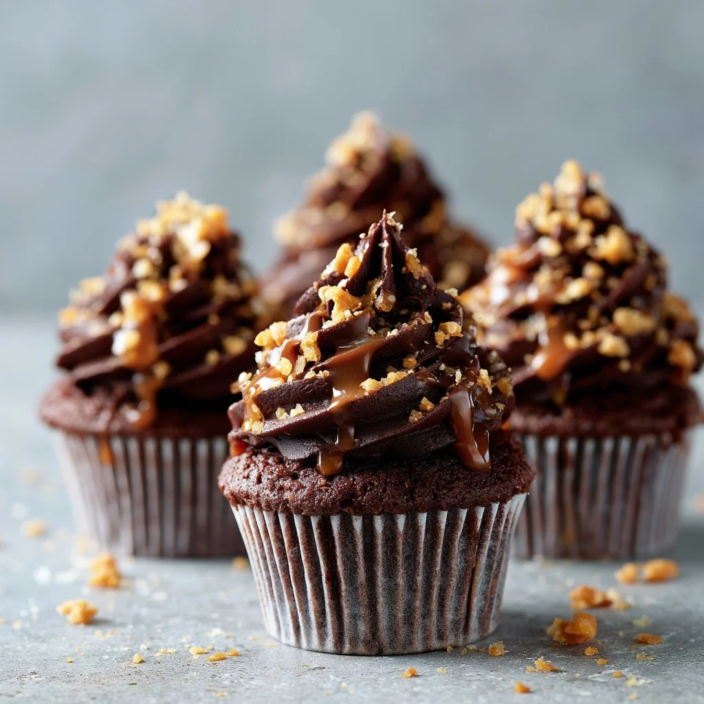 Cupcakes de Chocolate con Caramelo