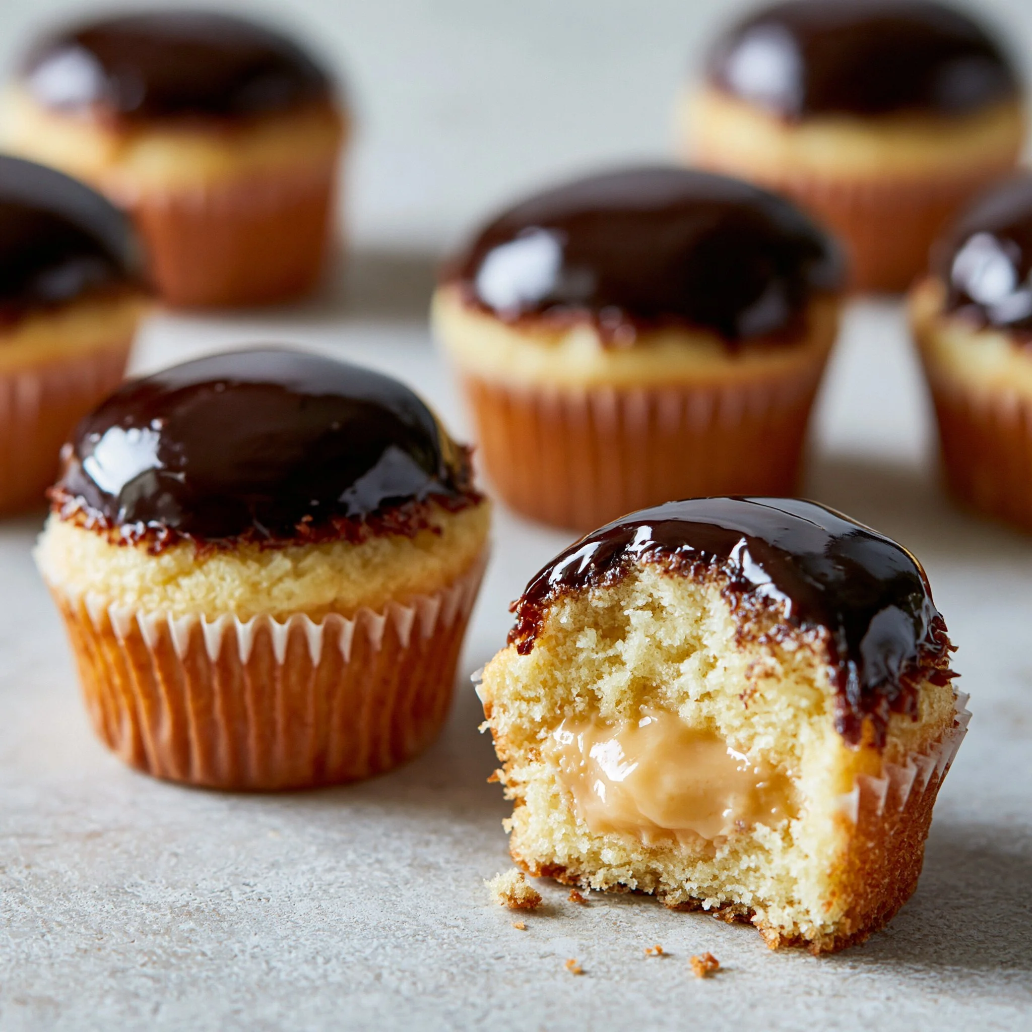 Cupcakes de Crema de Boston