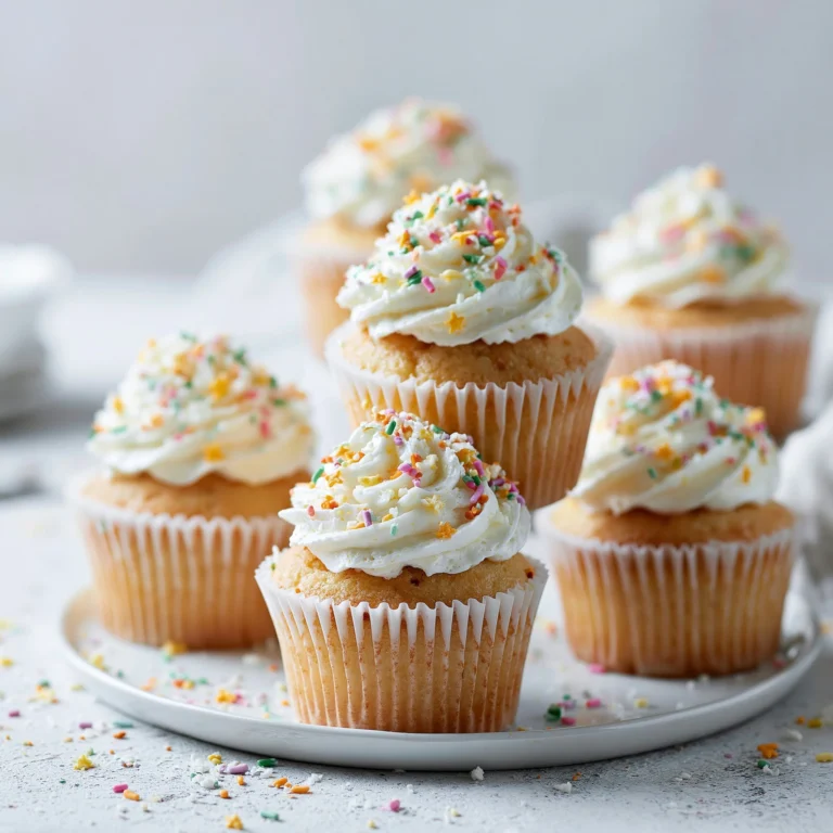 Deliciosos cupcakes de vainilla húmedos decorados con glaseado