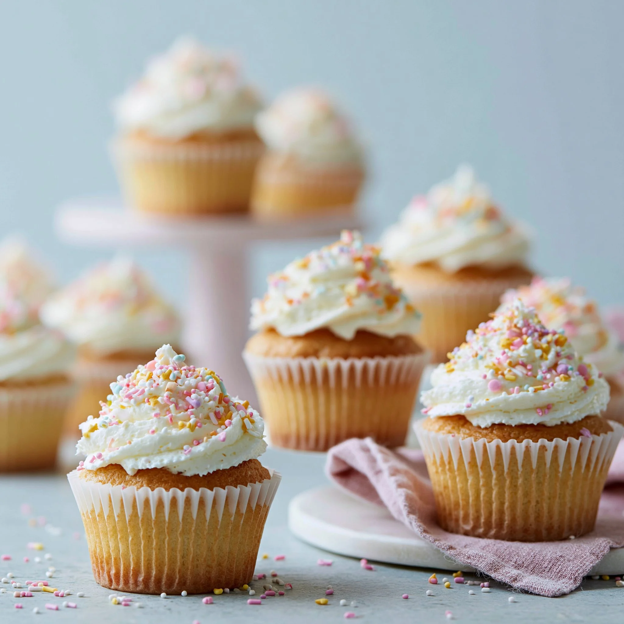 Cupcakes de vainilla húmedos
