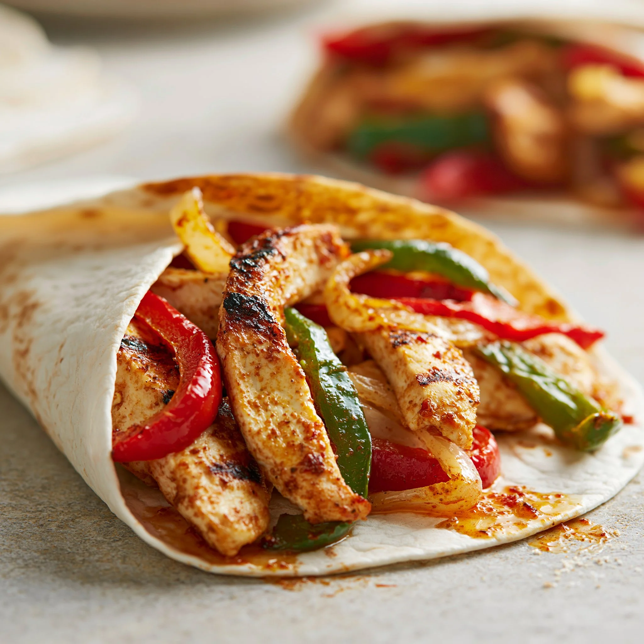 Fajitas de pollo en freidora de aire