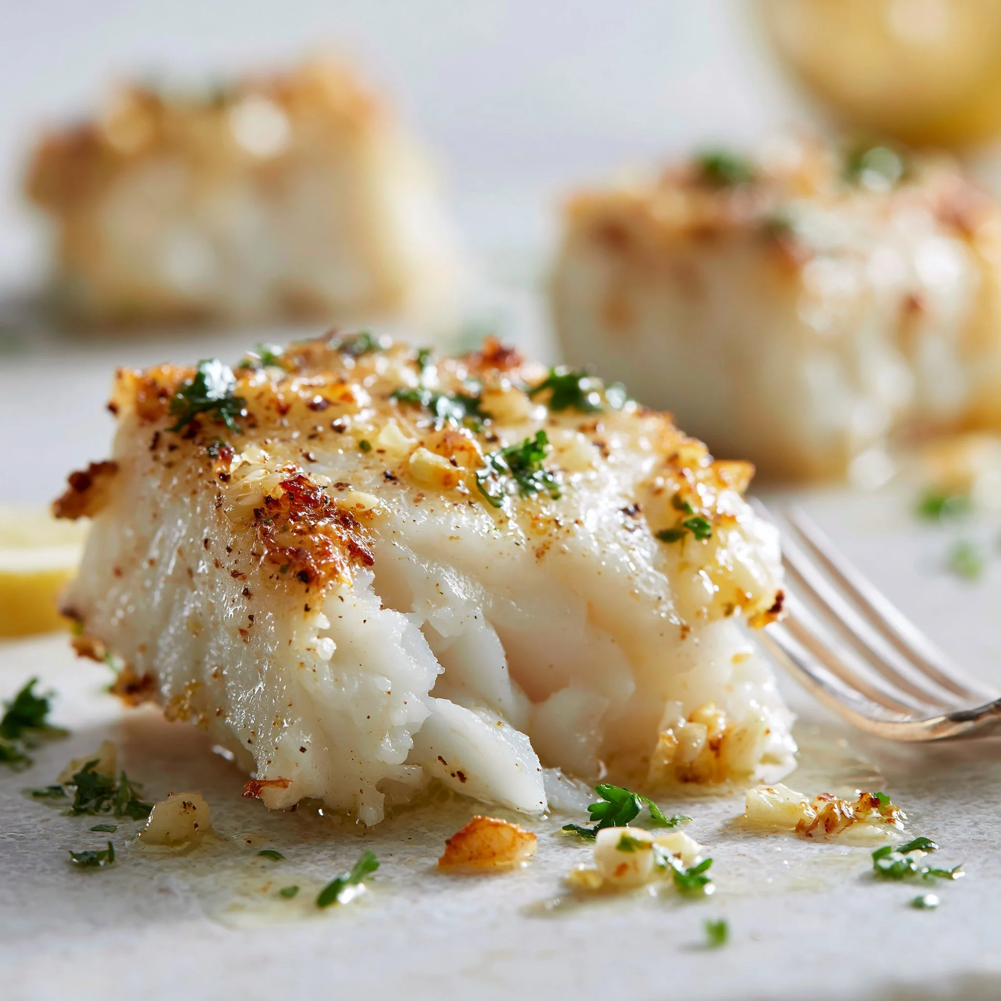 Filetes de Bacalao al Ajo y Mantequilla en Air Fryer