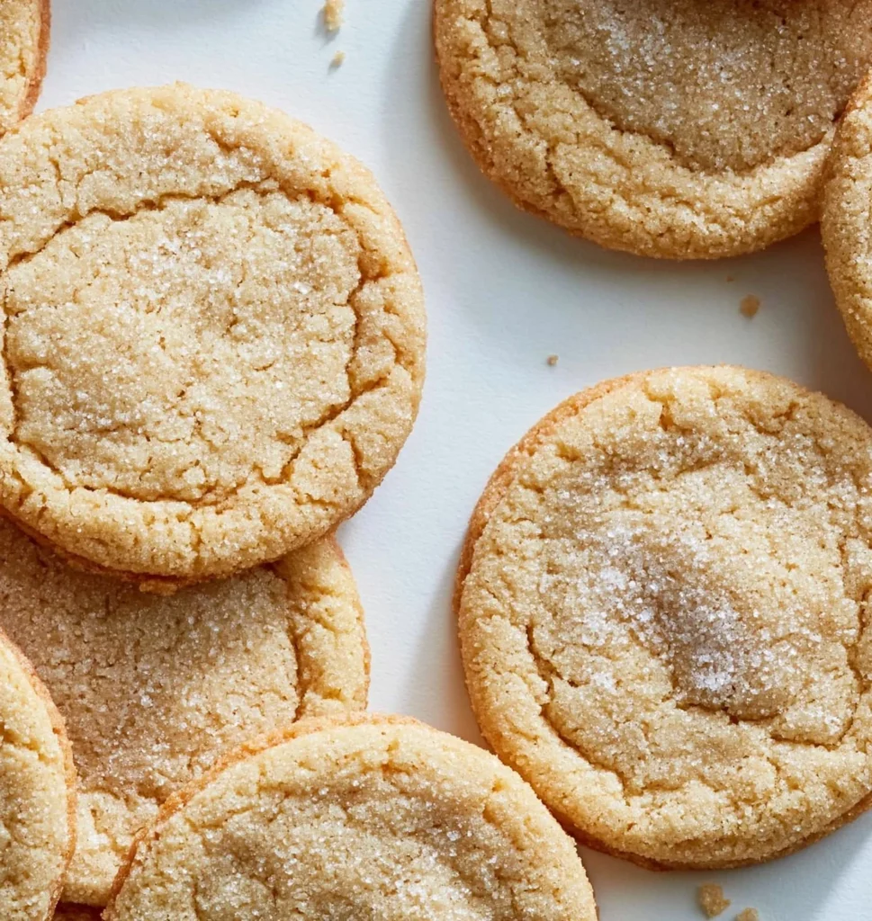 Galletas azucaradas con mantequilla dorada recién horneadas