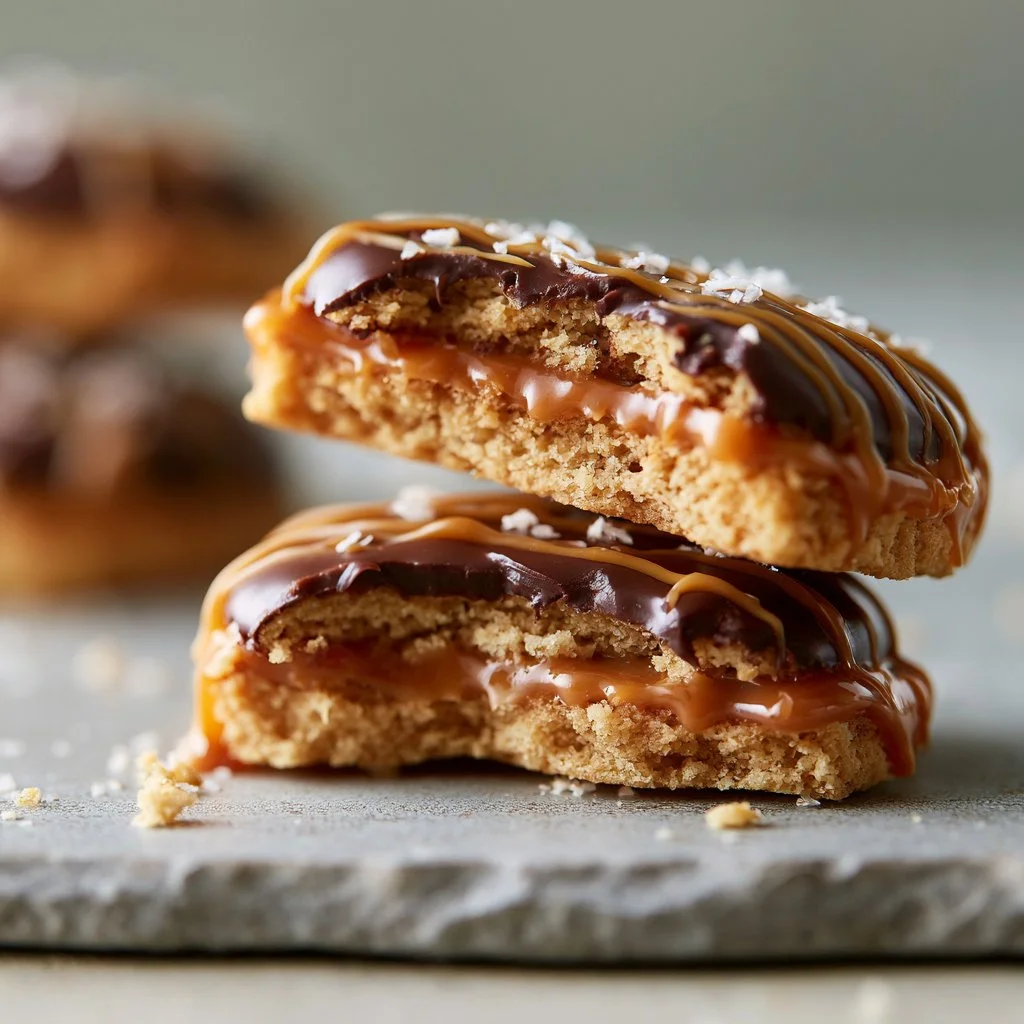 Galletas de Caramelo de Mantequilla de Cacahuate y Chocolate