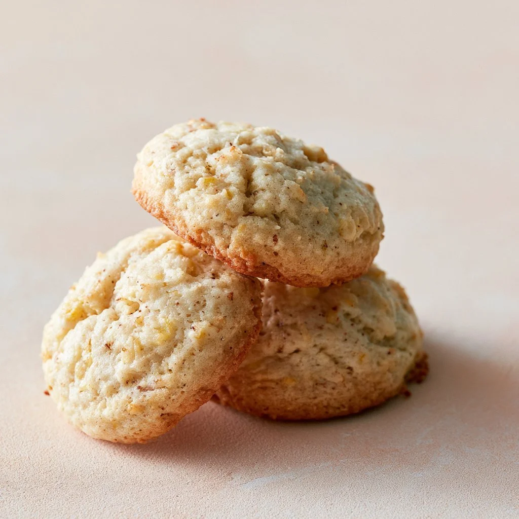 Plato de galletas de pan de plátano masticables recién horneadas