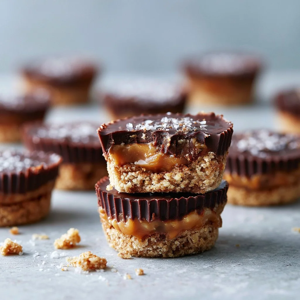 Healthy Twix Cups