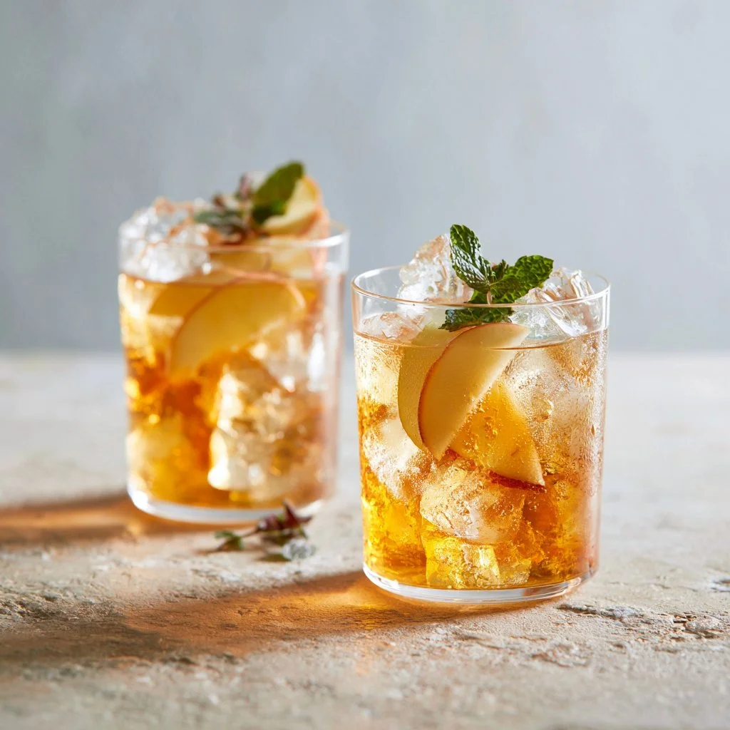 Receta fácil de té helado de manzana verde fresco y delicioso