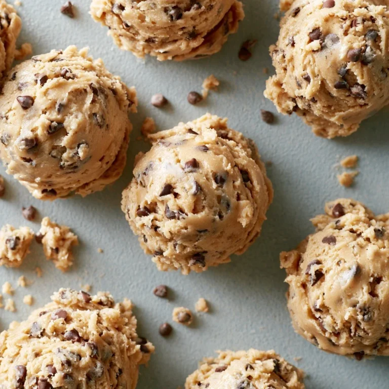 Masa de galleta comestible fresca y deliciosa lista para ser usada en postres.