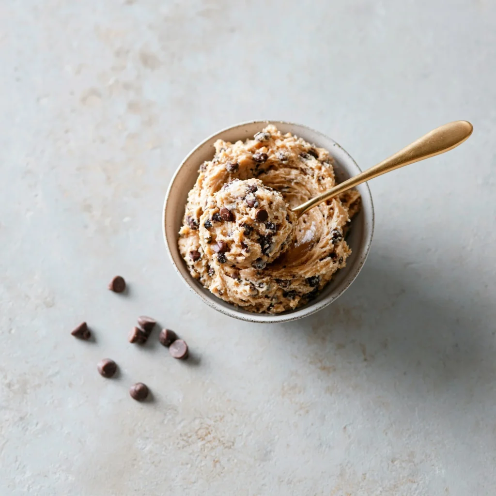 Masa de galleta de chocolate sin hornear para disfrutar en casa