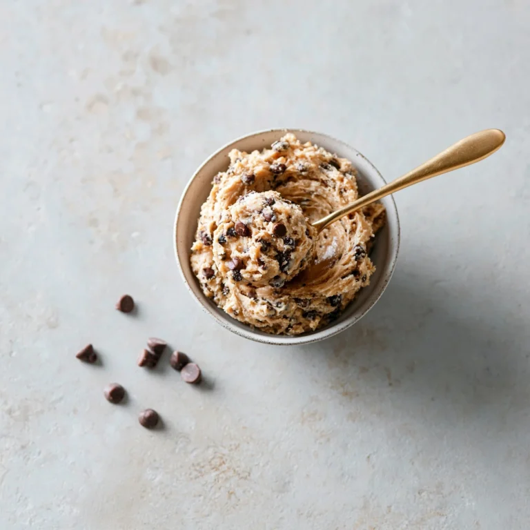 Masa de galleta de chocolate sin hornear para disfrutar en casa