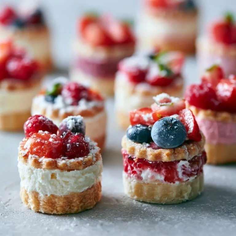 Mini pasteles dulce tarta decorados y listos para servir