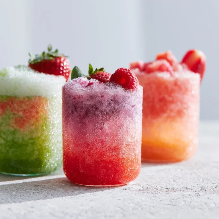 Delicioso Mocktail Festivo en un elegante vaso decorado con frutas y hierbas.