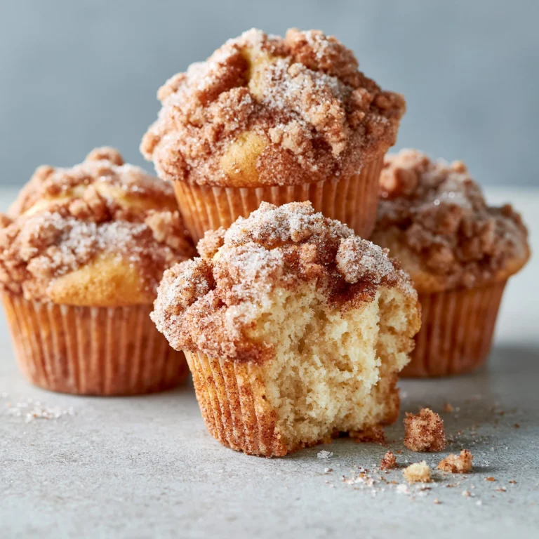 Muffins de azúcar y canela con crumble crujiente