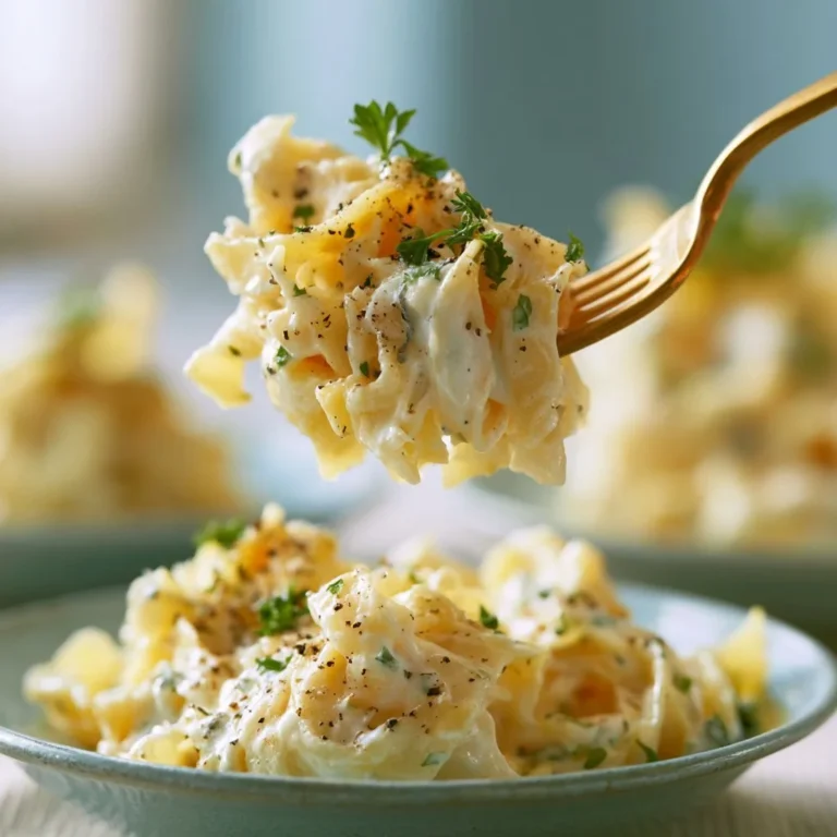 Plato de Pasta Cremosa y Deliciosa con salsa y especias