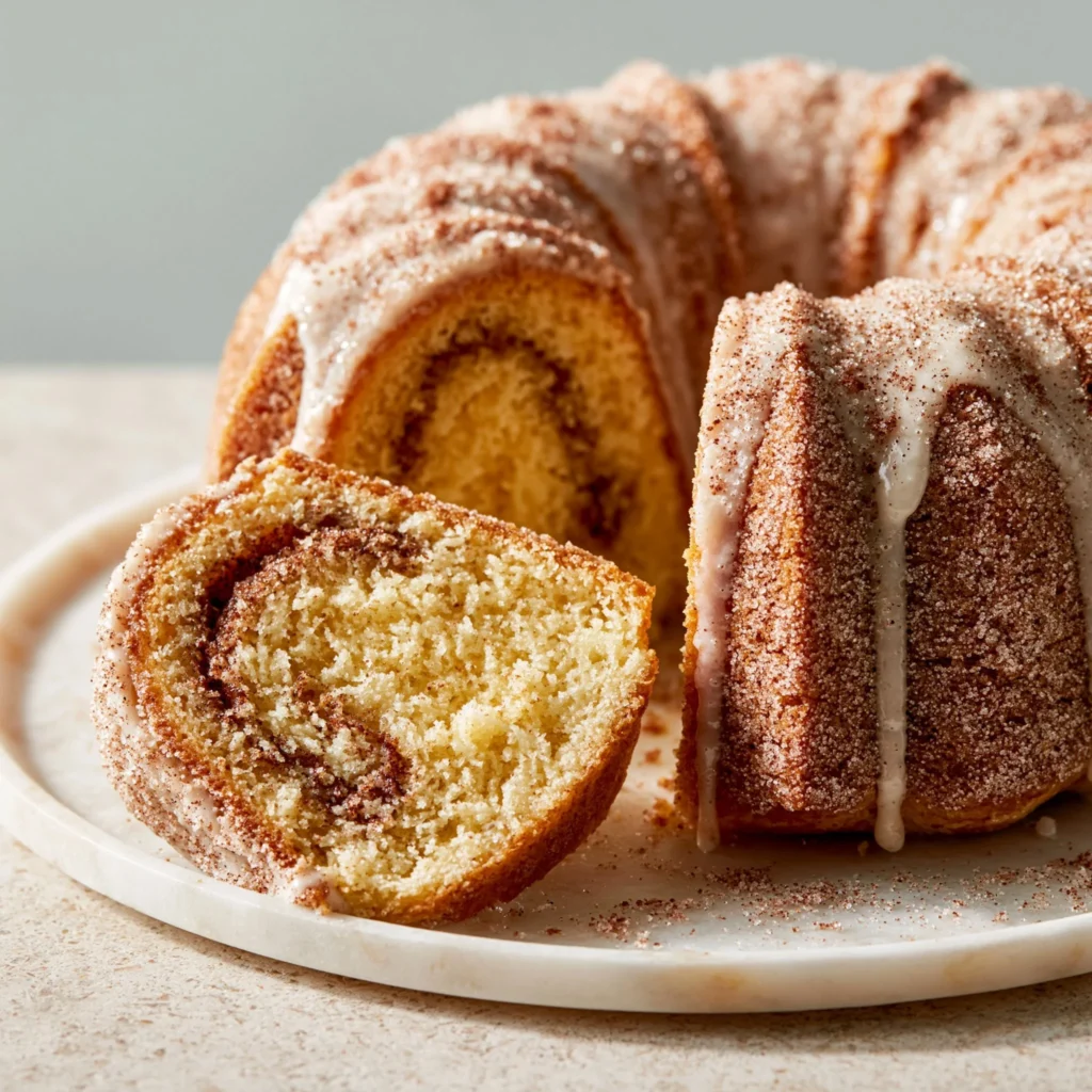 Pastel Bundt de Canela en Espiral decorado con colores pastel