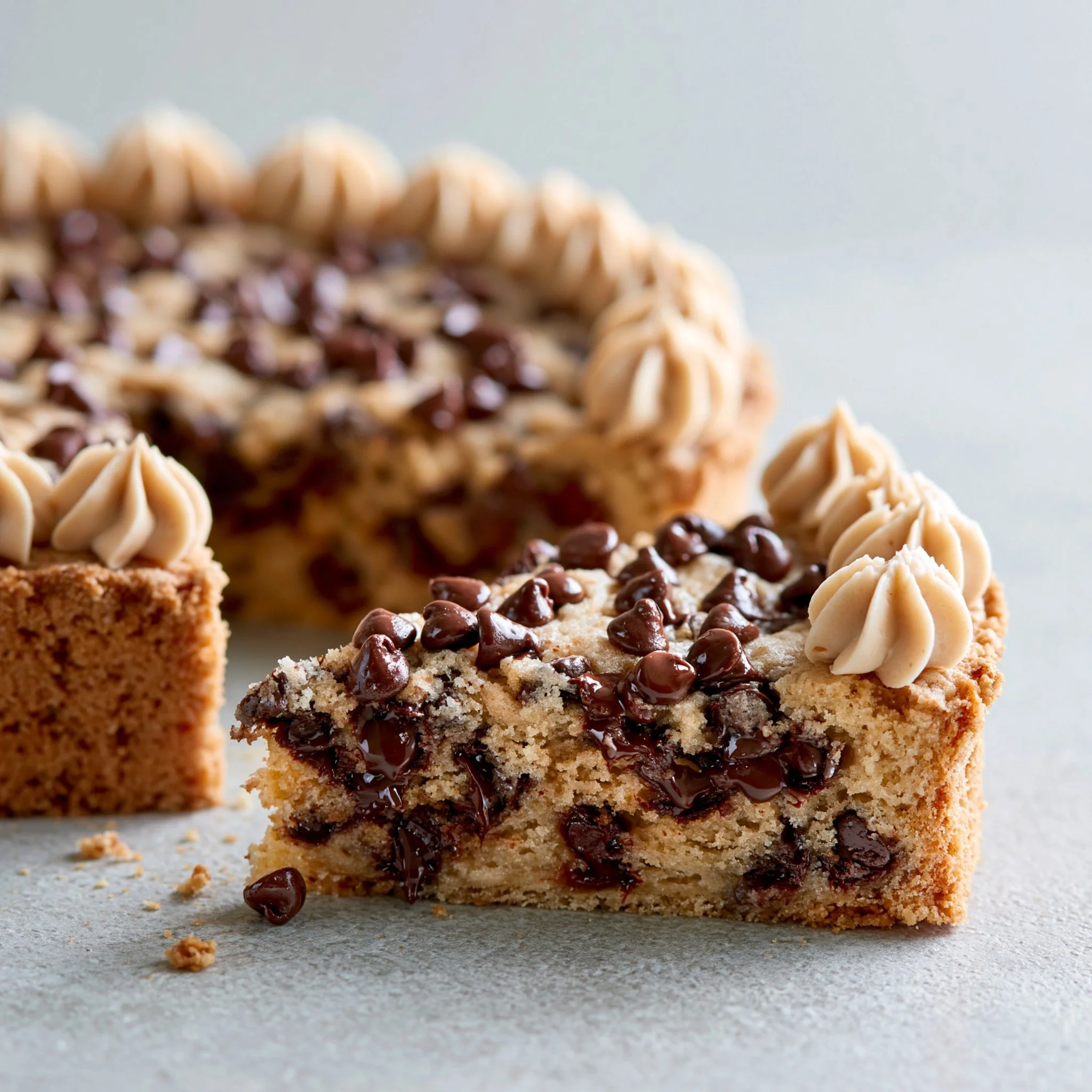Pastel de Galleta con Chispas de Chocolate