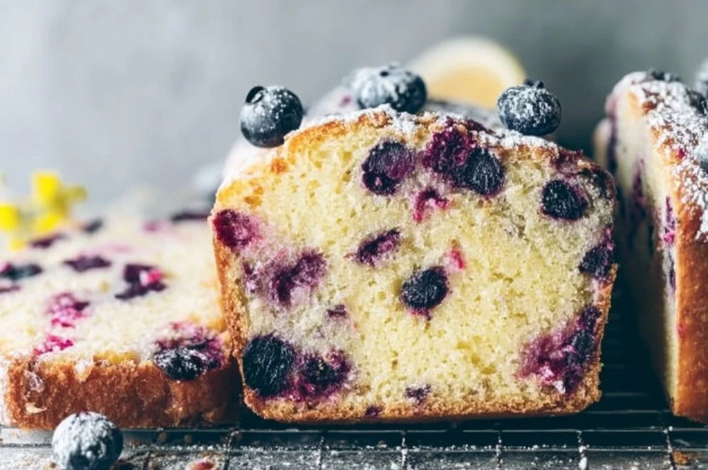 Pastel de Limón y Arándanos