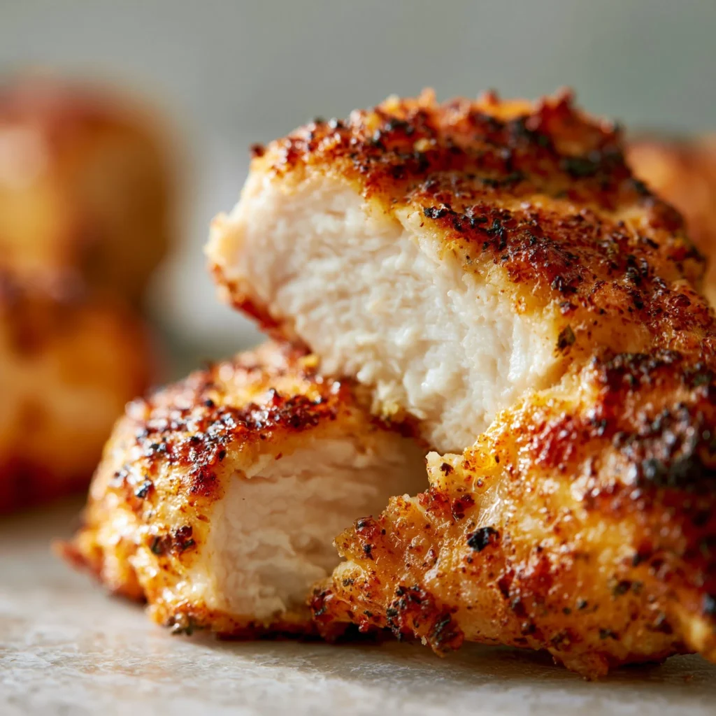 Pollo cocido en air fryer listo para servir en 15 minutos