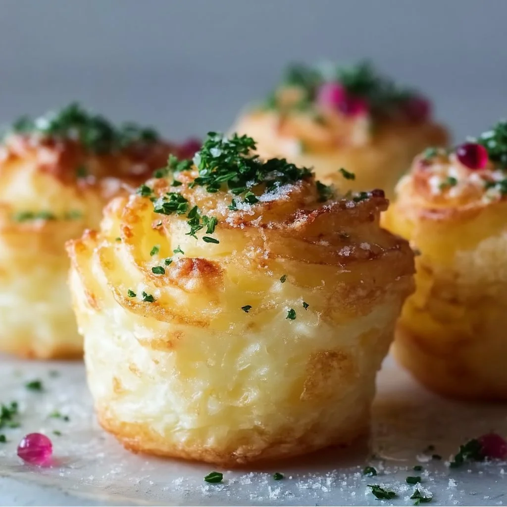 Bocados de puré de papa con queso