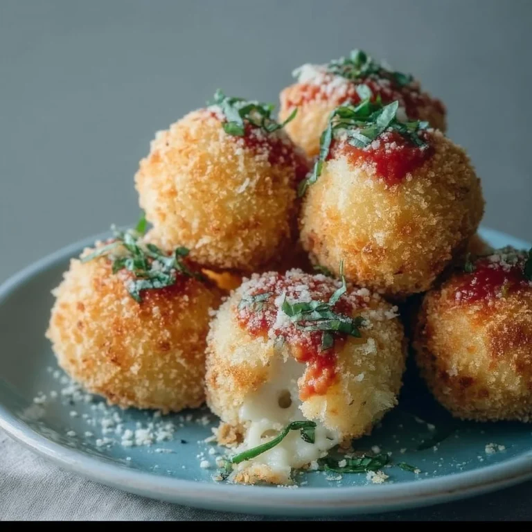 Arancini crujientes de risotto listos para servir.
