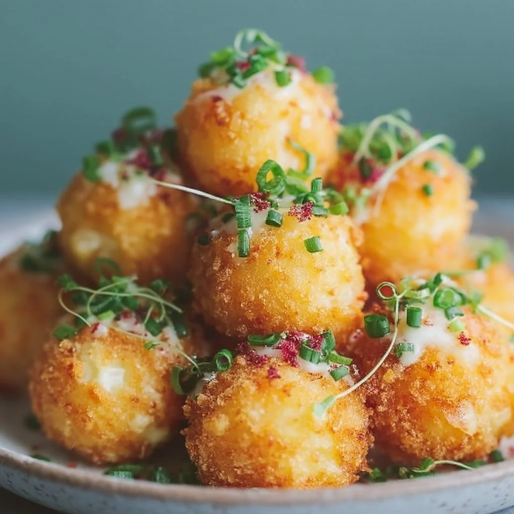 Bolas de Puré de Papa Frito