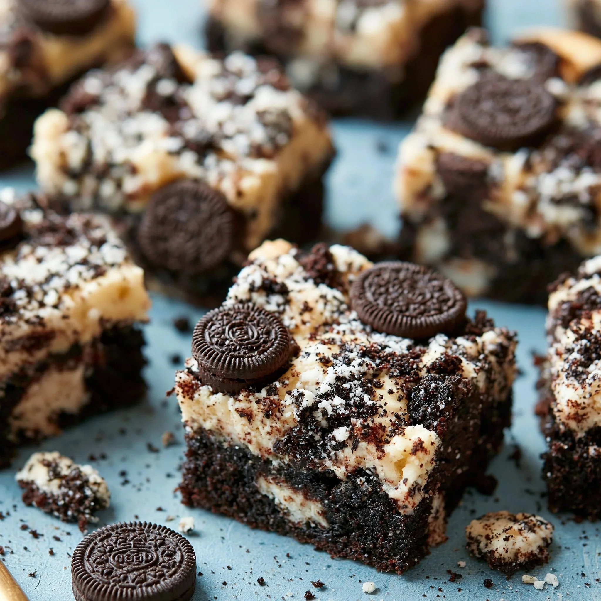 Brownies de galleta y crema