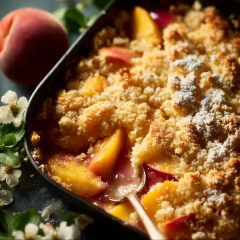 Cobbler de Duraznos Sin Azúcar, postre delicioso y saludable